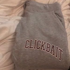 Grey David Dobrik Clickbait Joggers